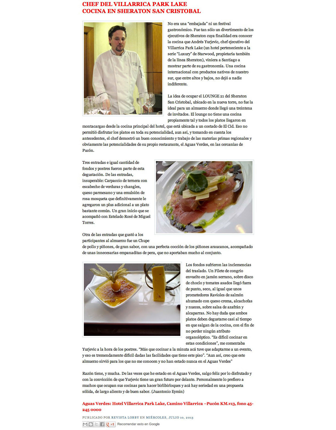 Chef & Hotel